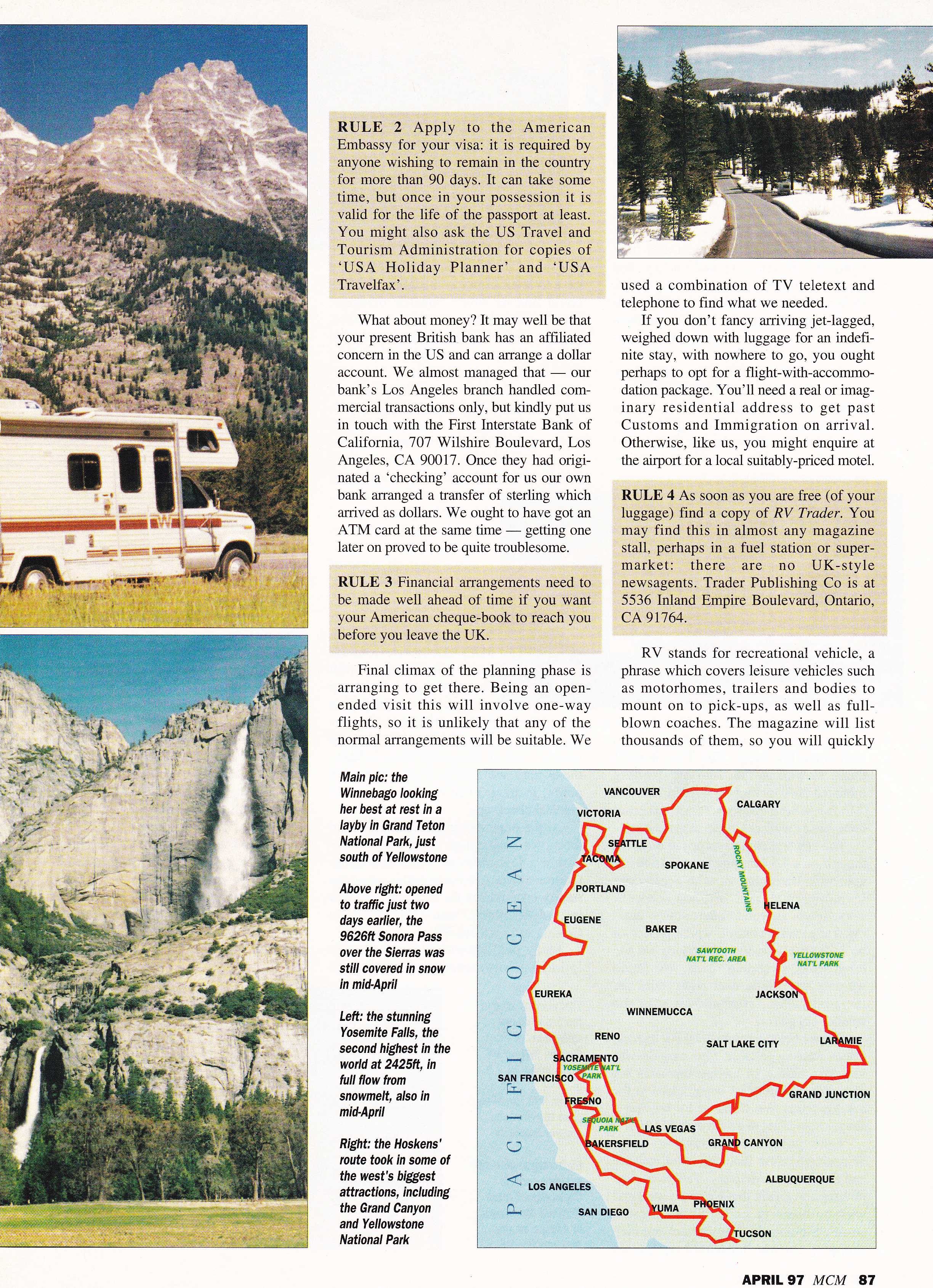 Motor Caravan Magazine page 2.