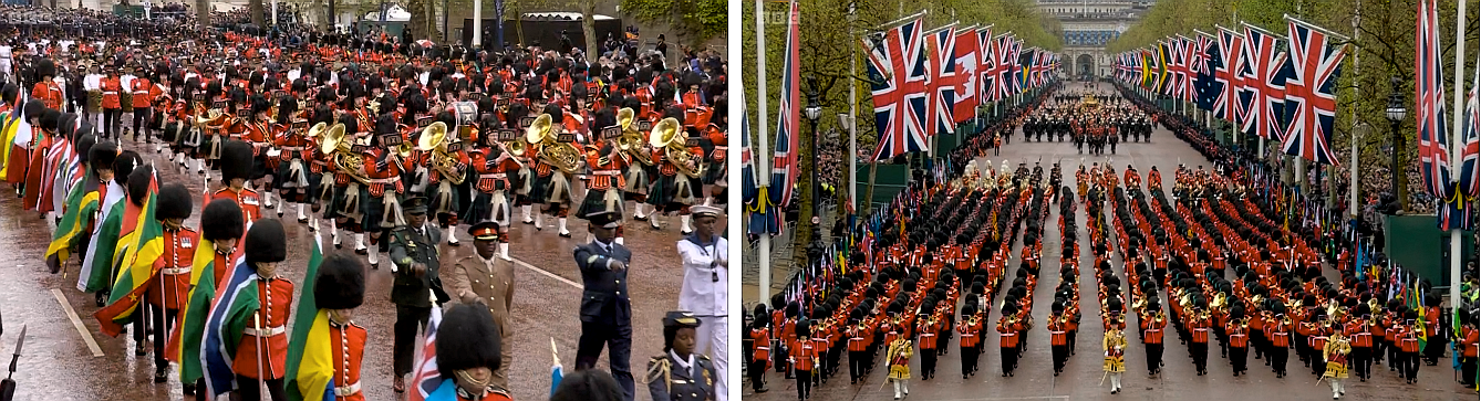 More views of the military parade.