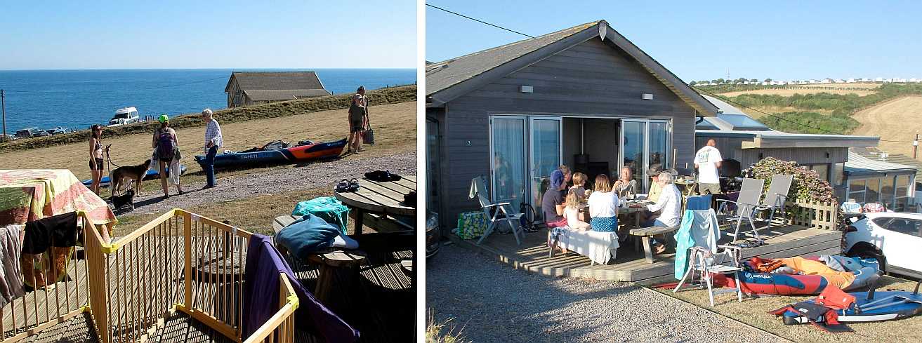 The chalet patio.