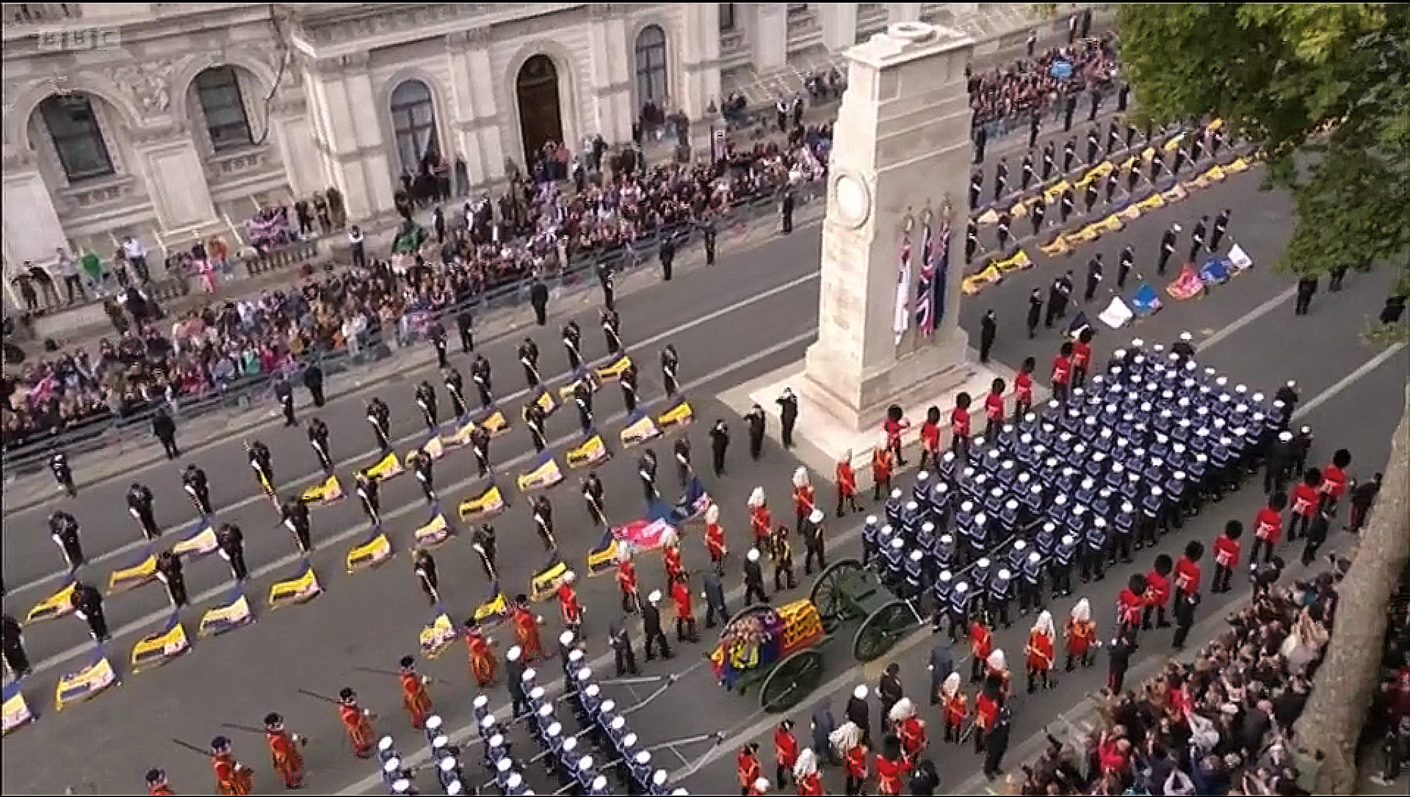 Passing the Cenotaph