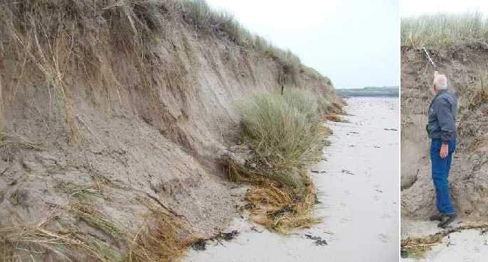 Annstead sand cliffs.