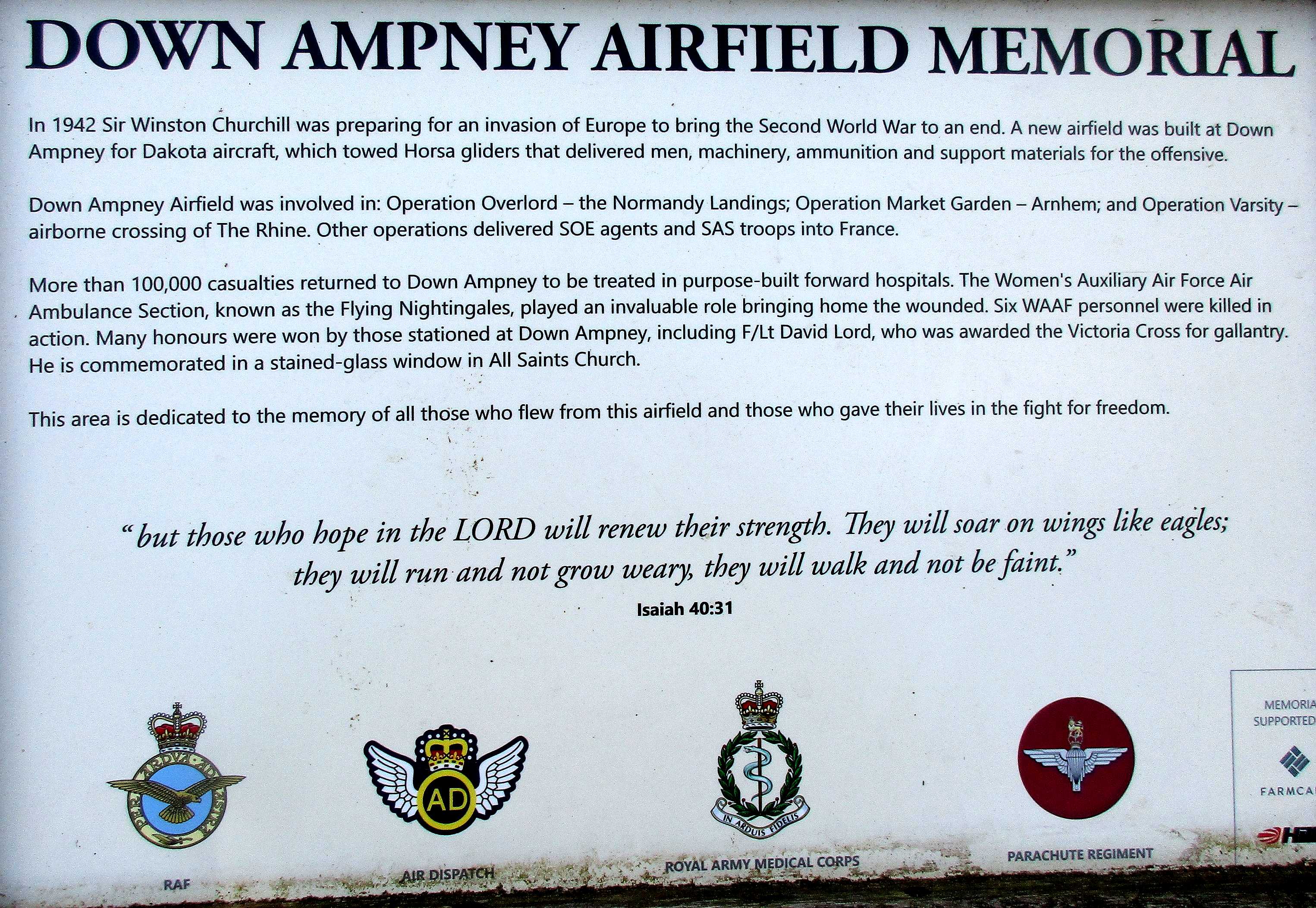 Memorial text.