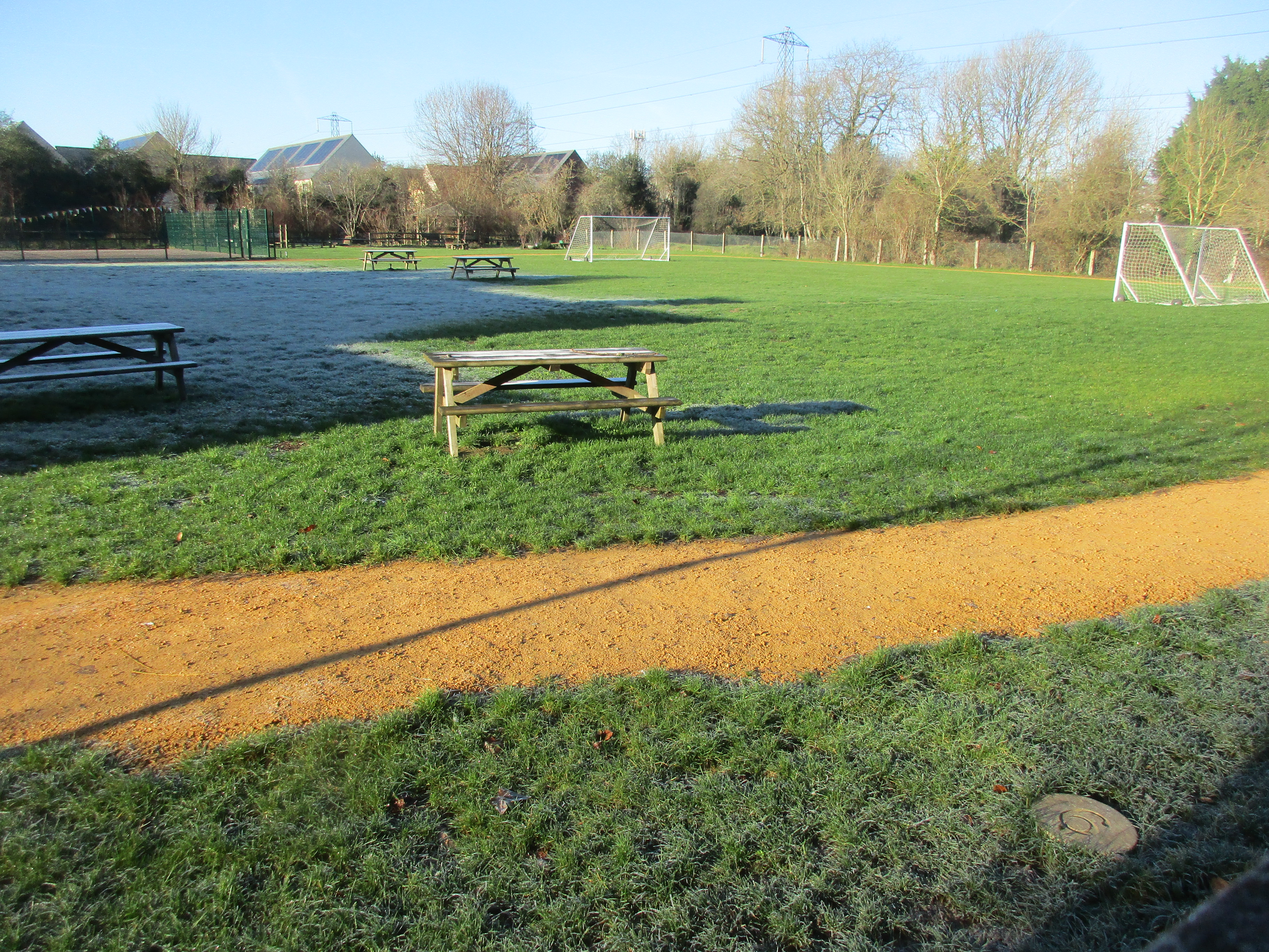 The school playingfield.